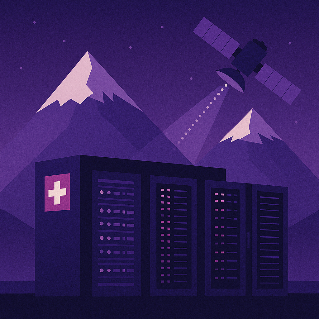 Swiss‑made, off‑grid hosting with satellite‑relayed backups